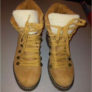 Rampage sangria womens‎ lace up boots tan 9M
